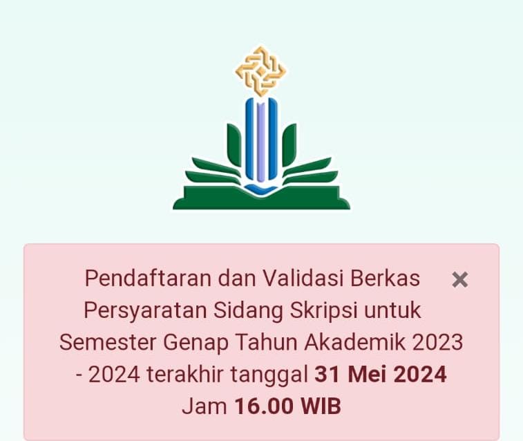 Pengumuman Pendaftaran Sidang Skripsi